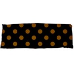 Polka Dots - Golden Brown on Black Body Pillow Case (Dakimakura) (One Side)
