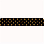 Polka Dots - Golden Brown on Black Small Bar Mat