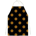 Polka Dots - Golden Brown on Black Full Print Apron
