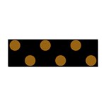 Polka Dots - Golden Brown on Black Sticker Bumper (100 pack)