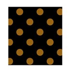 Polka Dots - Golden Brown on Black Greeting Card 4.5  x 6 