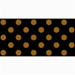 Polka Dots - Golden Brown on Black 4  x 8  Photo Cards