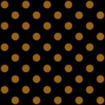 Polka Dots - Golden Brown on Black ScrapBook Page 8  x 8 