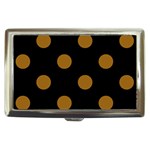 Polka Dots - Golden Brown on Black Cigarette Money Case