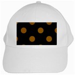 Polka Dots - Golden Brown on Black Black Cap