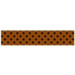 Polka Dots - Black on Brown Flano Scarf (Small)