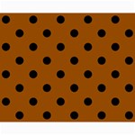 Polka Dots - Black on Brown Collage 8  x 10 