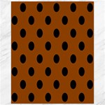 Polka Dots - Black on Brown Canvas 16  x 20 