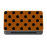 Polka Dots - Black on Brown Memory Card Reader with CF