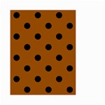 Polka Dots - Black on Brown Small Garden Flag (Two Sides)