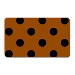 Polka Dots - Black on Brown Magnet (Rectangular)