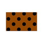 Polka Dots - Black on Brown Sticker Rectangular (10 pack)