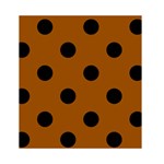 Polka Dots - Black on Brown Greeting Card 4.5  x 6 