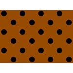Polka Dots - Black on Brown Birthday Cake 3D Greeting Card (7x5)