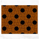 Polka Dots - Black on Brown Jigsaw Puzzle (Rectangular)