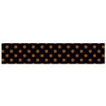 Polka Dots - Brown on Black Flano Scarf (Small)