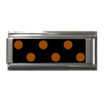 Polka Dots - Brown on Black Superlink Italian Charm (9mm)