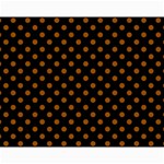 Polka Dots - Brown on Black Collage 11  x 14 