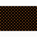 Polka Dots - Brown on Black Collage 12  x 18 