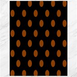 Polka Dots - Brown on Black Canvas 12  x 16 