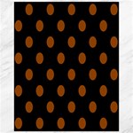 Polka Dots - Brown on Black Canvas 16  x 20 