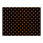Polka Dots - Brown on Black Double Sided Flano Blanket (Mini)