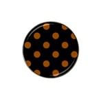 Polka Dots - Brown on Black Hat Clip Ball Marker (10 pack)