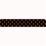 Polka Dots - Brown on Black Small Bar Mat