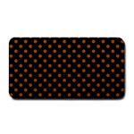 Polka Dots - Brown on Black Medium Bar Mat