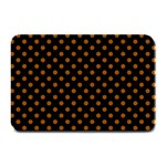 Polka Dots - Brown on Black Plate Mat