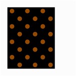 Polka Dots - Brown on Black Small Garden Flag (Two Sides)