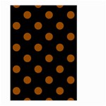 Polka Dots - Brown on Black Large Garden Flag (Two Sides)