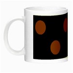 Polka Dots - Brown on Black Night Luminous Mug