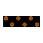 Polka Dots - Brown on Black Sticker Bumper (10 pack)