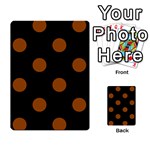 Polka Dots - Brown on Black Multi-purpose Cards (Rectangle)