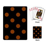Polka Dots - Brown on Black Playing Cards Single Design