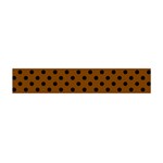 Polka Dots - Black on Chocolate Brown Flano Scarf (Mini)