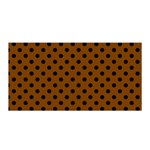 Polka Dots - Black on Chocolate Brown Satin Wrap