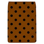 Polka Dots - Black on Chocolate Brown Removable Flap Cover (L)