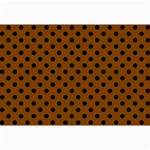 Polka Dots - Black on Chocolate Brown Collage 12  x 18 