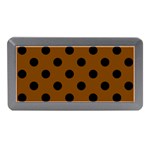 Polka Dots - Black on Chocolate Brown Memory Card Reader (Mini)