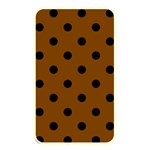 Polka Dots - Black on Chocolate Brown Memory Card Reader (Rectangular)