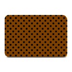 Polka Dots - Black on Chocolate Brown Plate Mat