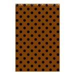 Polka Dots - Black on Chocolate Brown Shower Curtain 48  x 72  (Small)