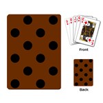Polka Dots - Black on Chocolate Brown Playing Cards Single Design