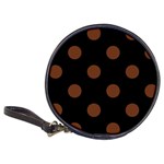 Polka Dots - Auburn Brown on Black Classic 20-CD Wallet