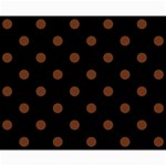 Polka Dots - Auburn Brown on Black Collage 8  x 10 