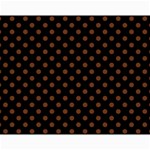 Polka Dots - Auburn Brown on Black Collage 11  x 14 