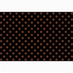 Polka Dots - Auburn Brown on Black Collage 12  x 18 