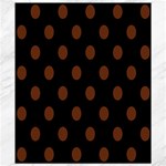 Polka Dots - Auburn Brown on Black Canvas 8  x 10 
